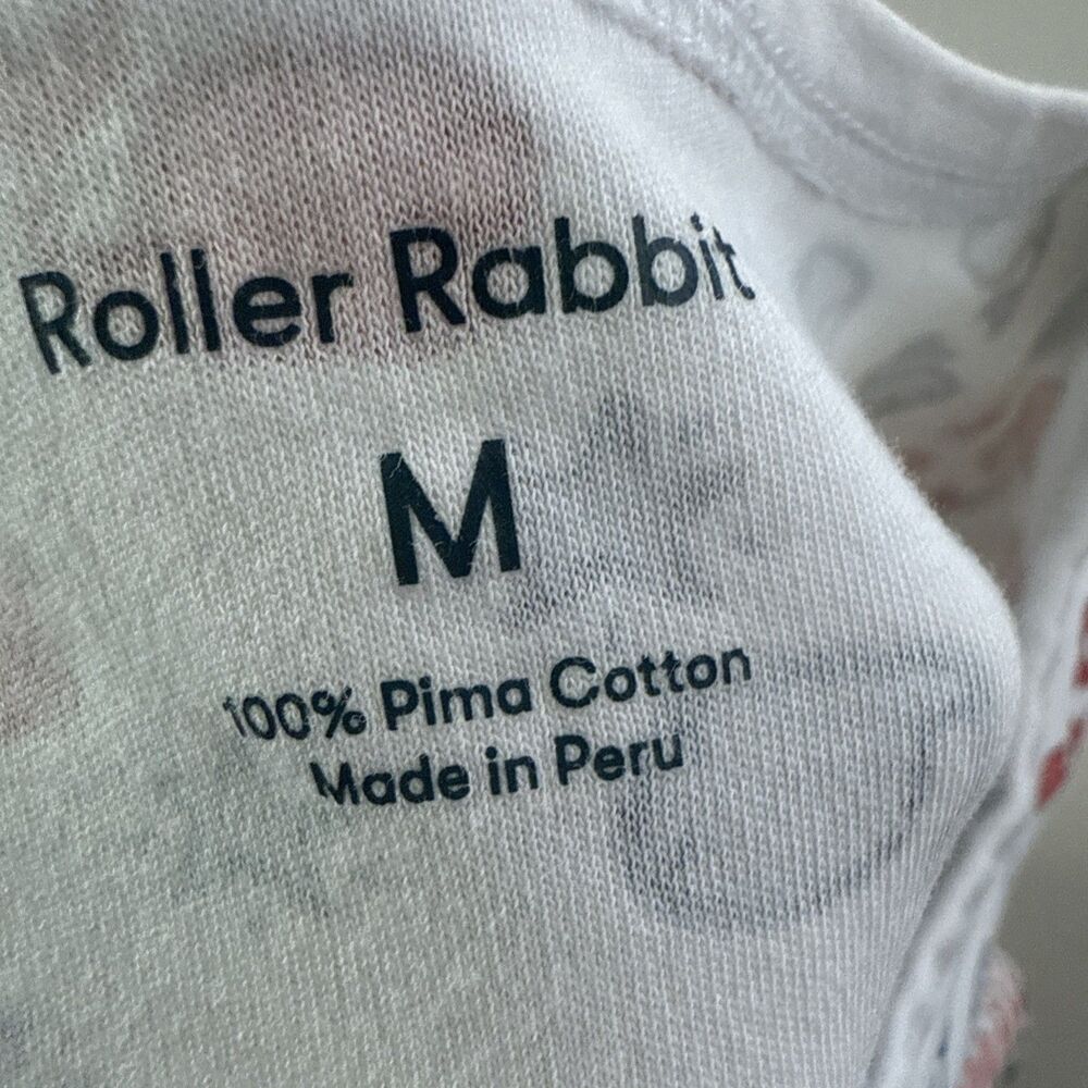 Roberta Roller Rabbit Moby the Whale Pajama Set Women's Size Medium Blue Red - Picture 11 of 15